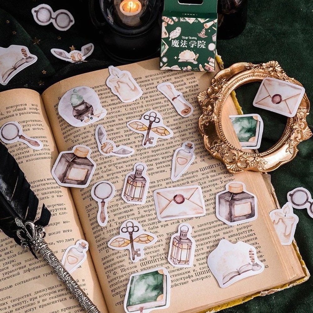 Vintage Magic School, Potions, Wands & More, 45 Deco Stickers - Picture 2 of 10